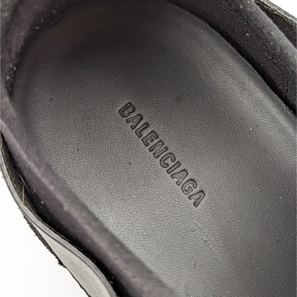 Balenciaga Men Racer Runner Black Mesh Leather Lace sneakers size 11US EUR44 - Picture 10 of 12